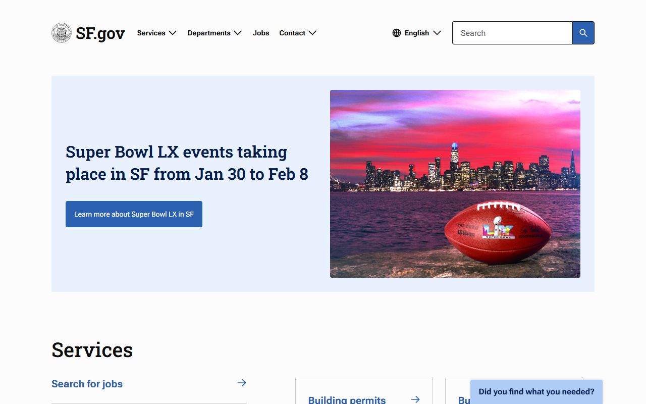 San Francisco court records city website homepage