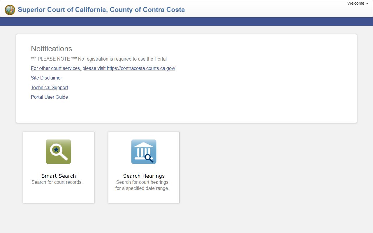 Antioch court records search through Contra Costa County public portal