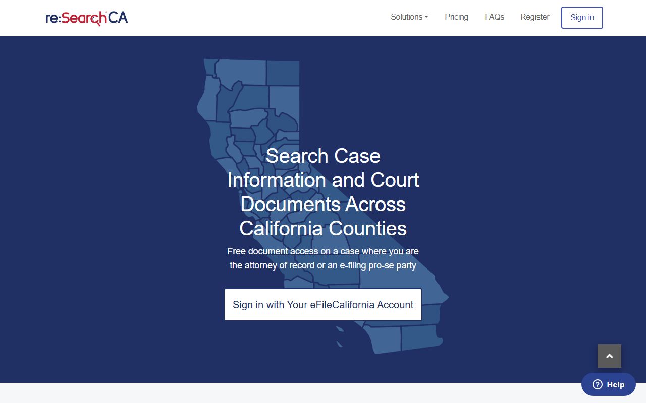 San Luis Obispo County re:SearchCA portal for court records